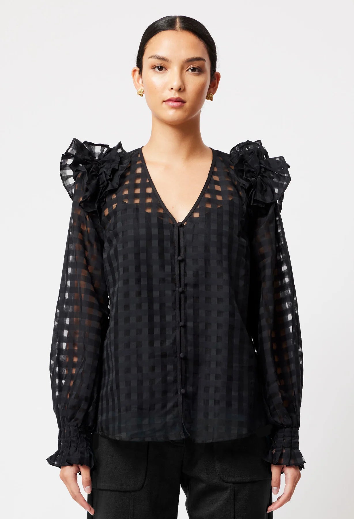 Once Was Aquila Ruffle Blouse