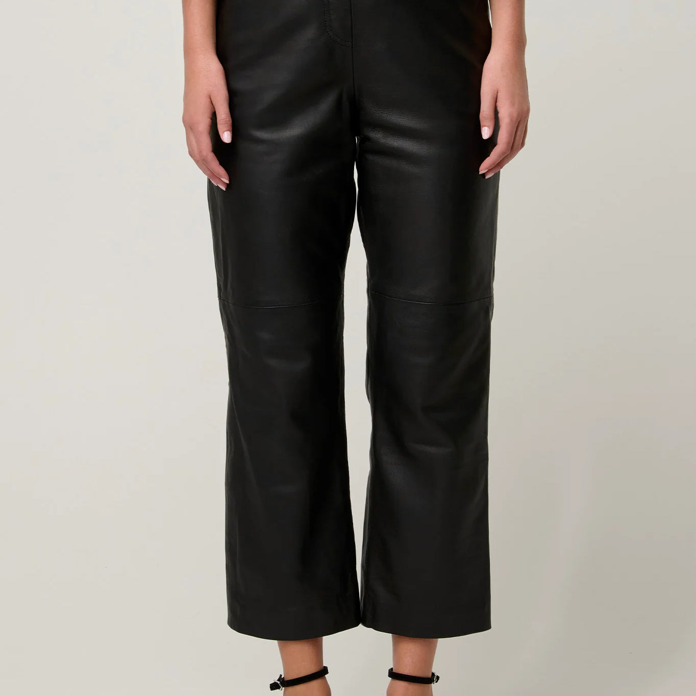Once Was Montoya Leather Straight Leg Pant
