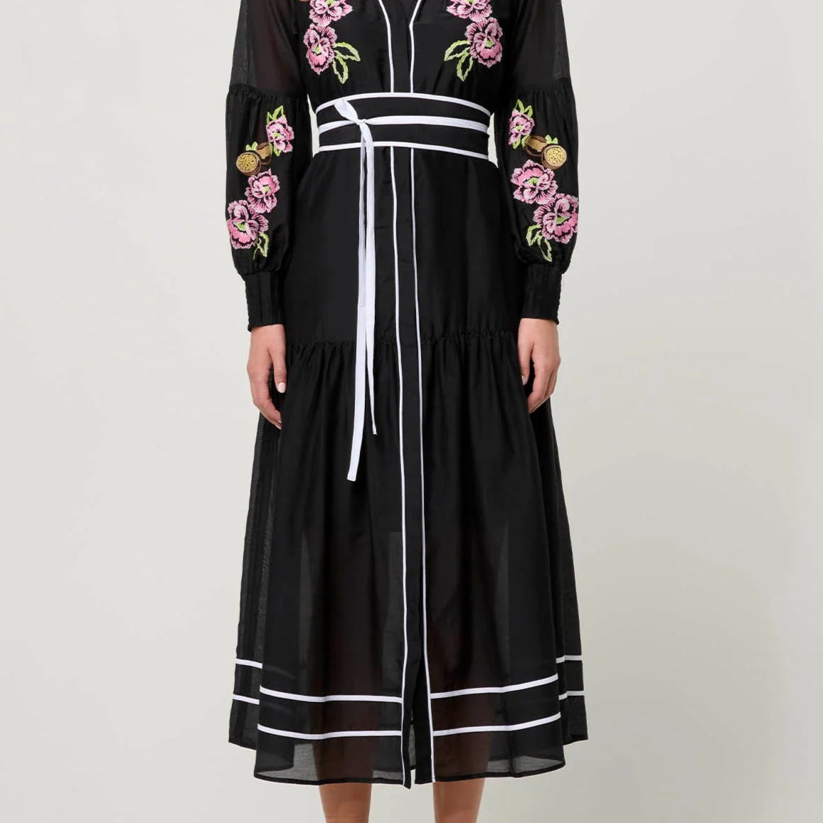 Once Was Catalina Embroidered Maxi Dress