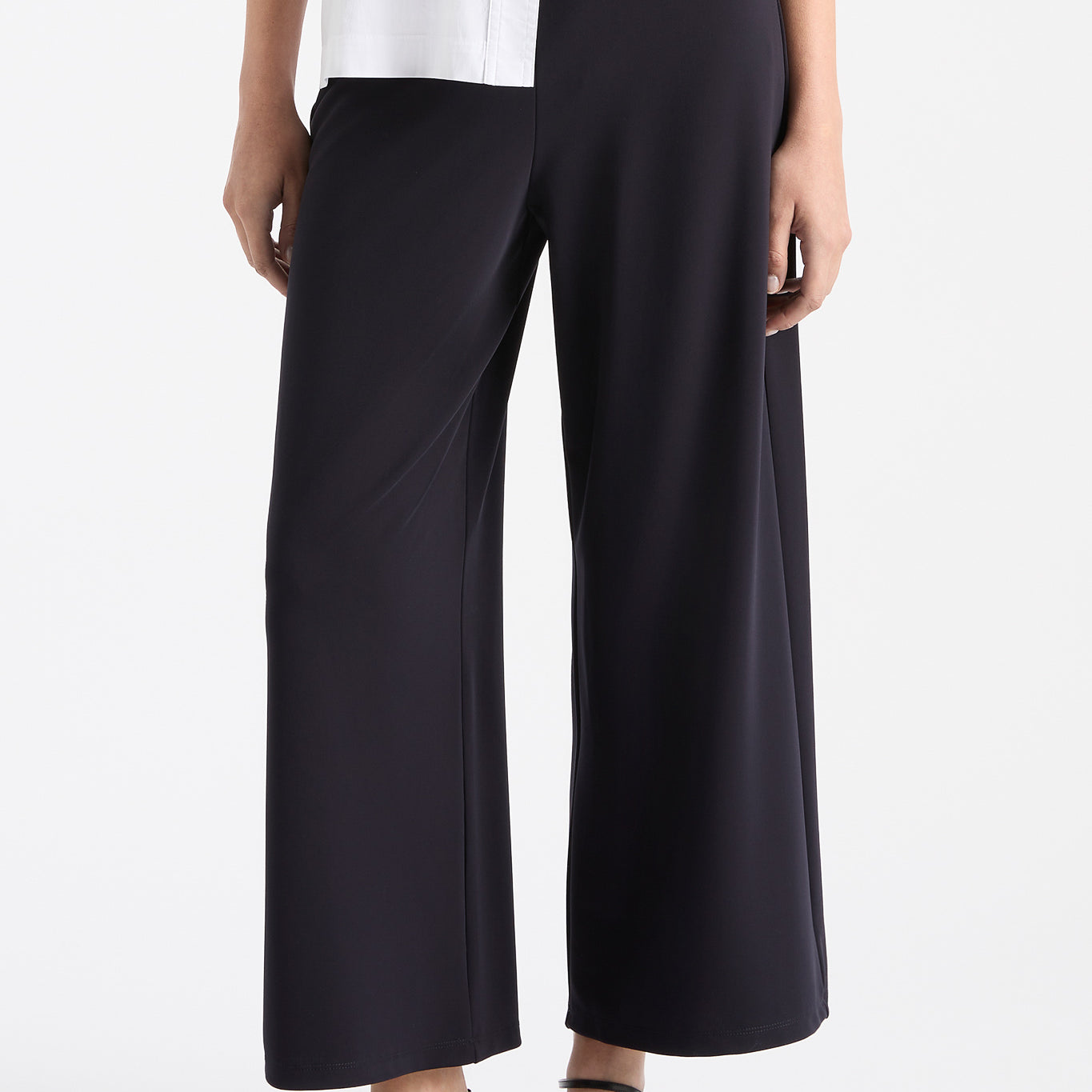 Mela Purdie Crop Palazzo Pant Powder Knit