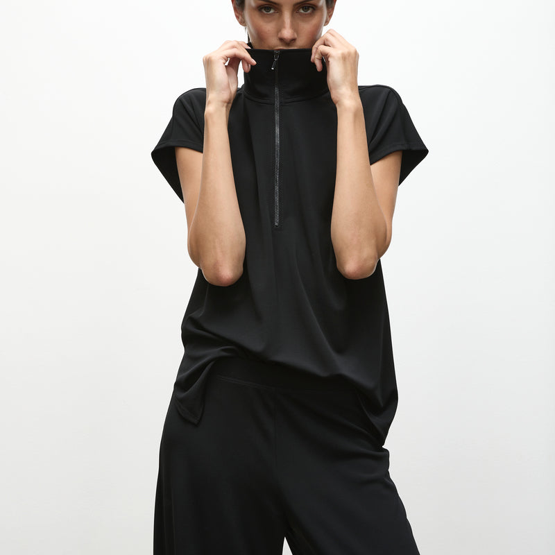 Mela Purdie Zip Front Shell Powder Knit