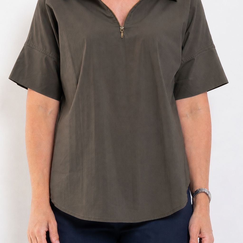 Mela Purdie Half Zip Shirt Microprene