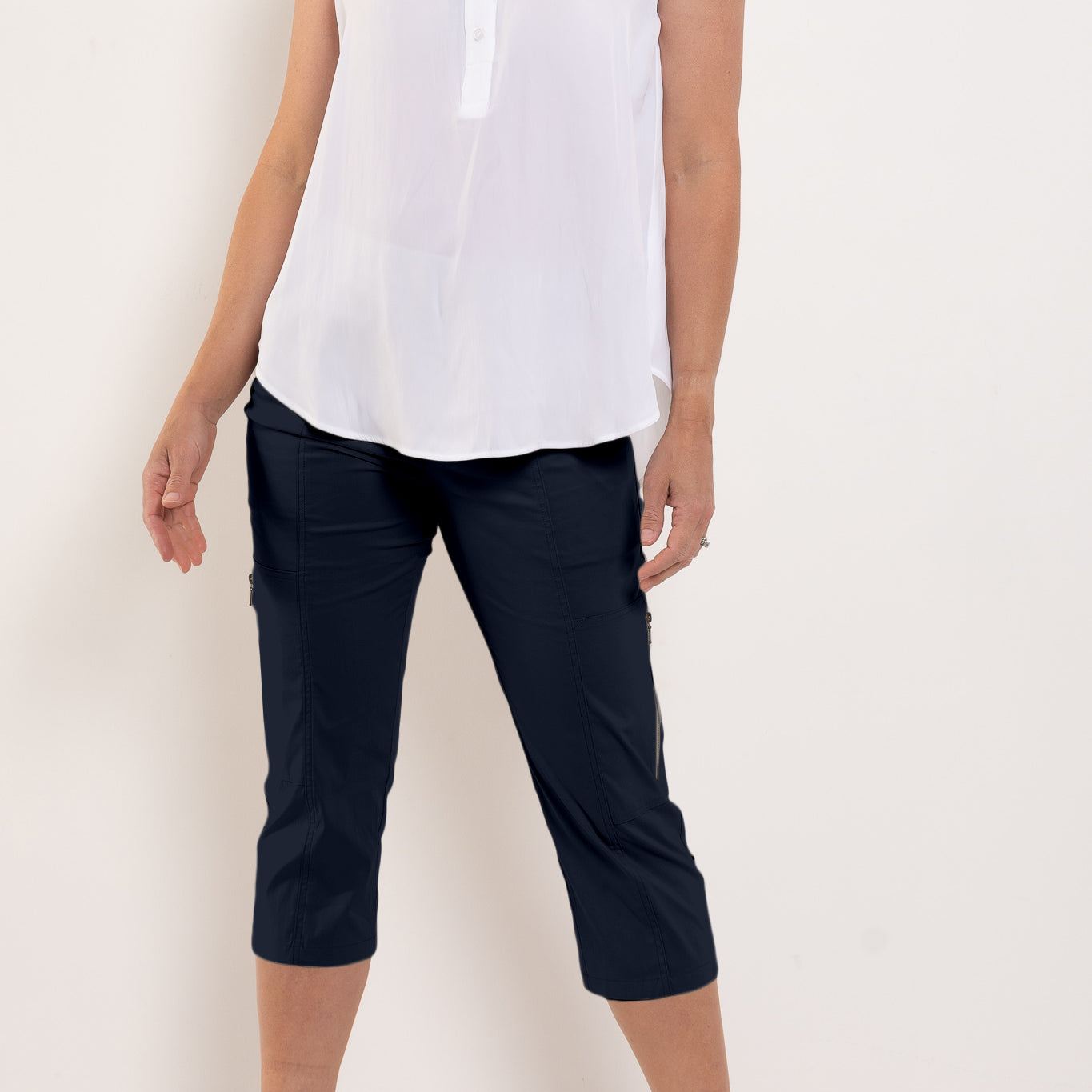 Mela Purdie Cropped Zip Cargo Microprene