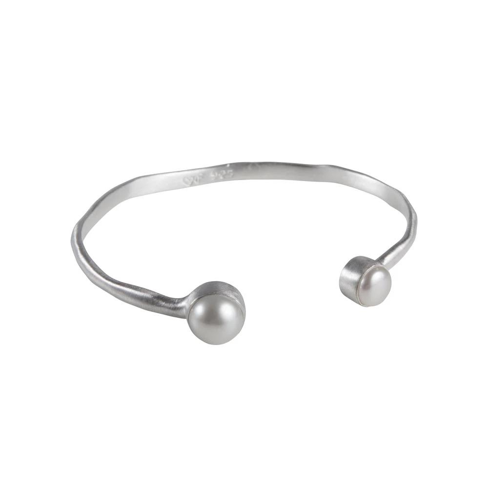 Fairley Double Pearl Cuff Silver - Impulse Boutique