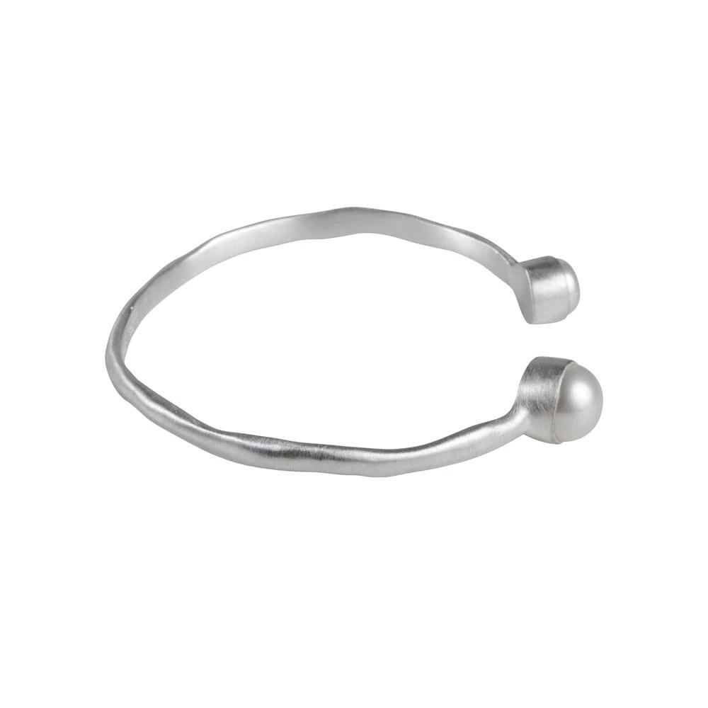 Fairley Double Pearl Cuff Silver - Impulse Boutique
