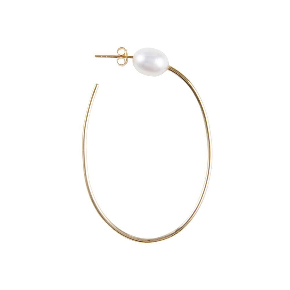 Fairley Pearl Teardrop Hoops - Impulse Boutique