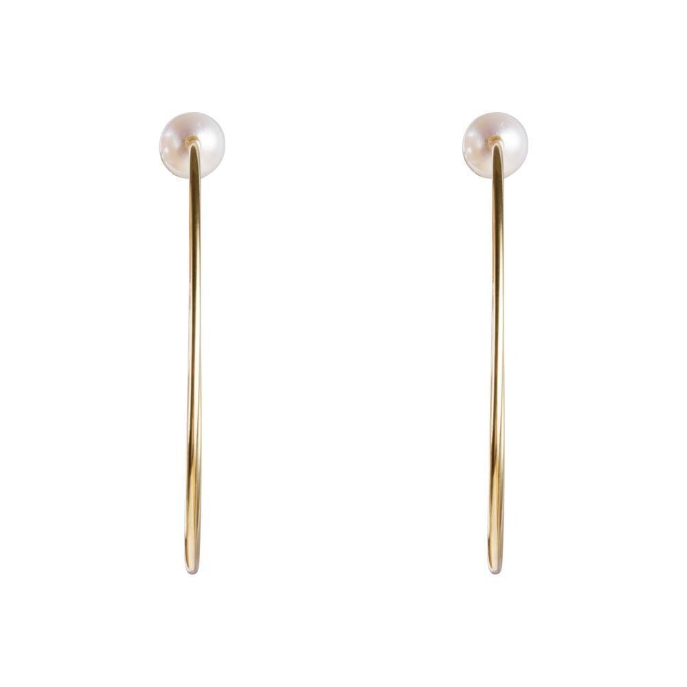 Fairley Pearl Teardrop Hoops - Impulse Boutique