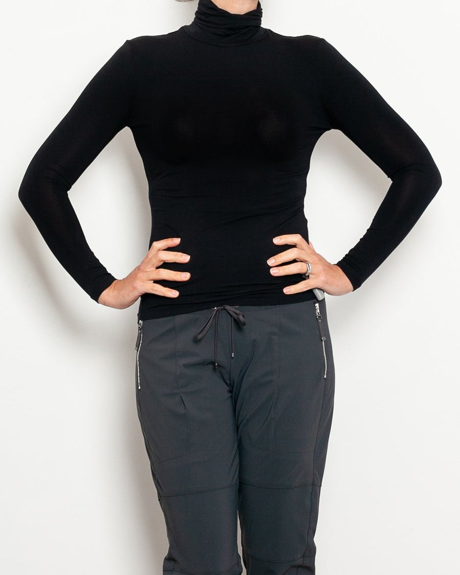 Tani Micromodal Turtle Neck Top - Impulse Boutique#colour_black