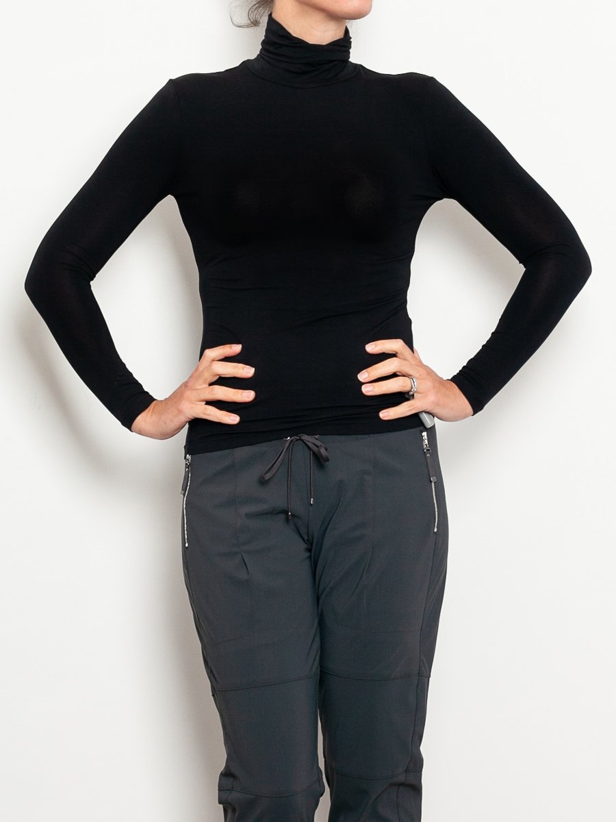Tani Micromodal Turtle Neck Top - Impulse Boutique#colour_black