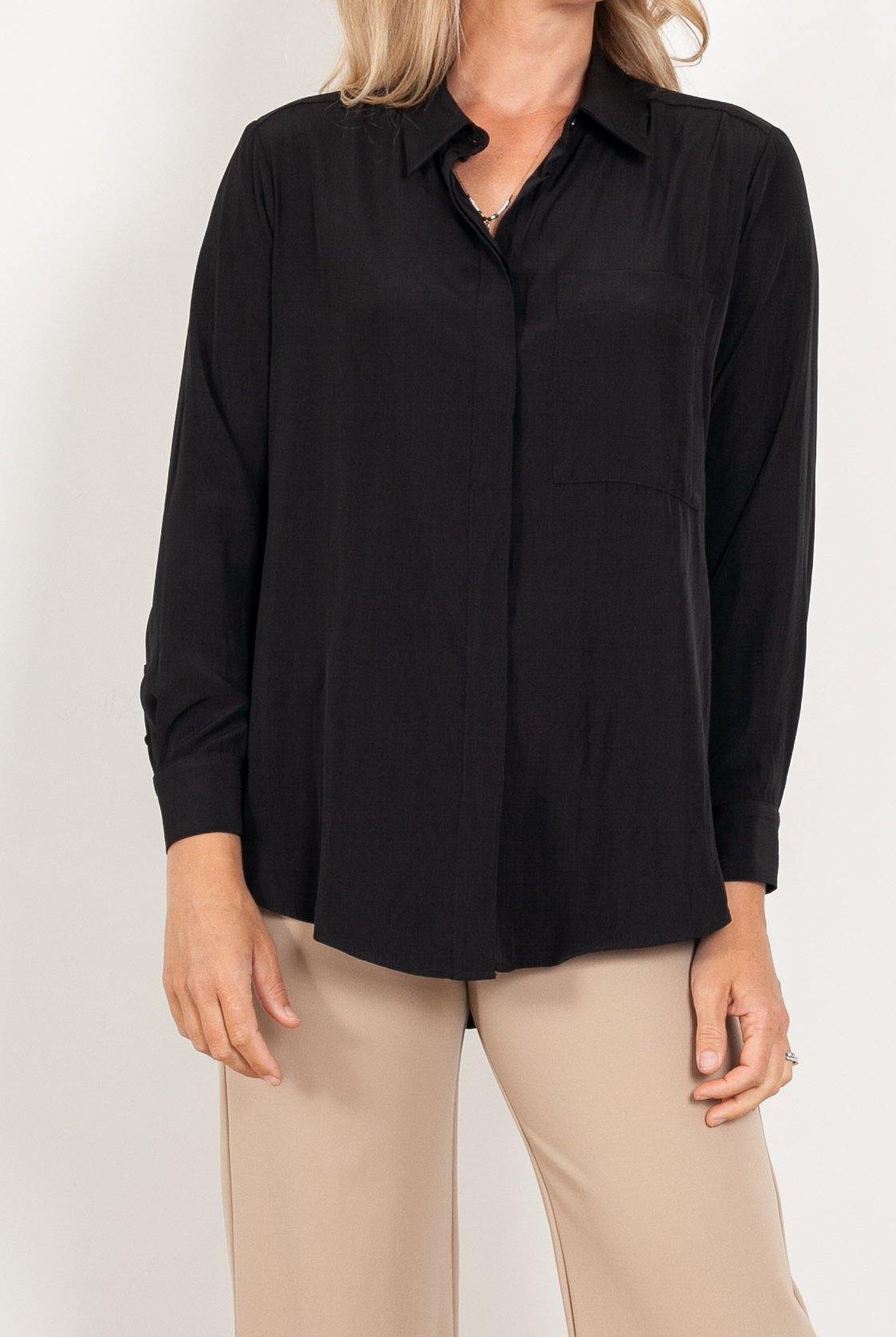 Mela Purdie Single Pocket Shirt Mache - Impulse Boutique#colour_black