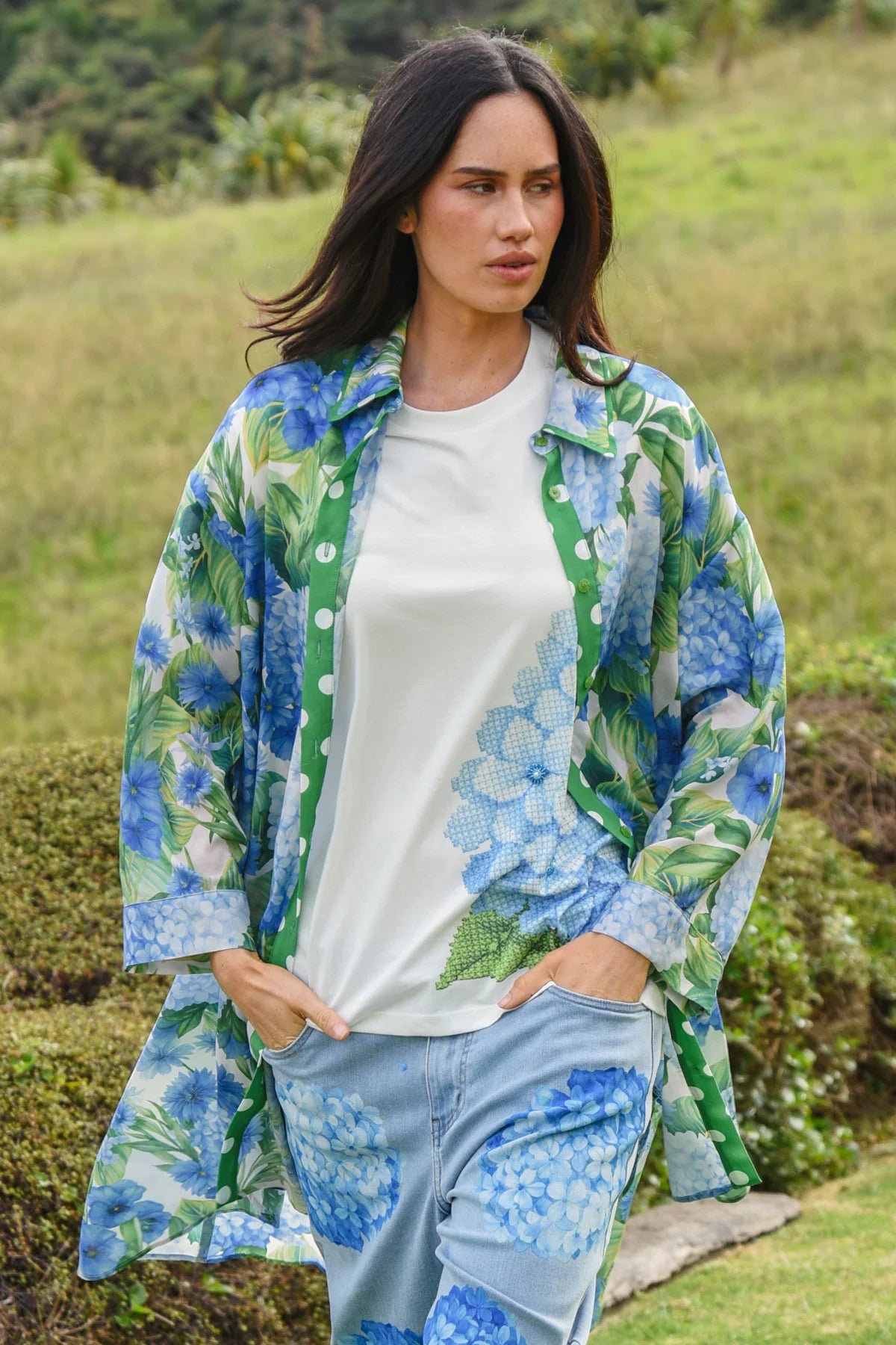 Curate by Trelise Cooper Just Press Play Shirt Hydrangea