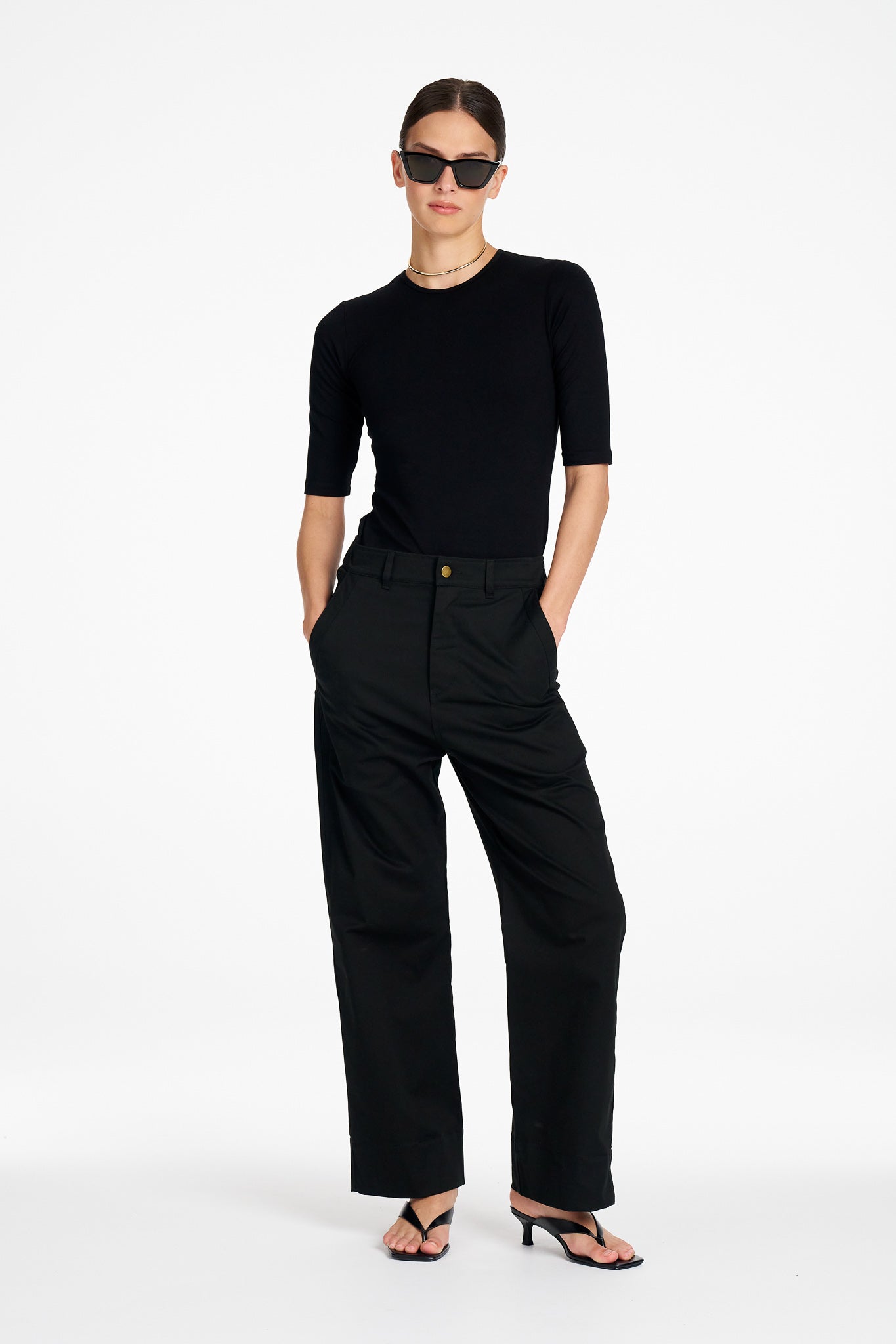 Signature Mela Purdie Straight Pant Organic Cotton Twill