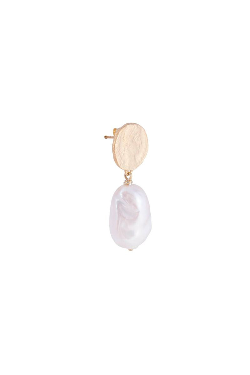 FAIRLEY Ancient Coin Pearl Drop Earrings