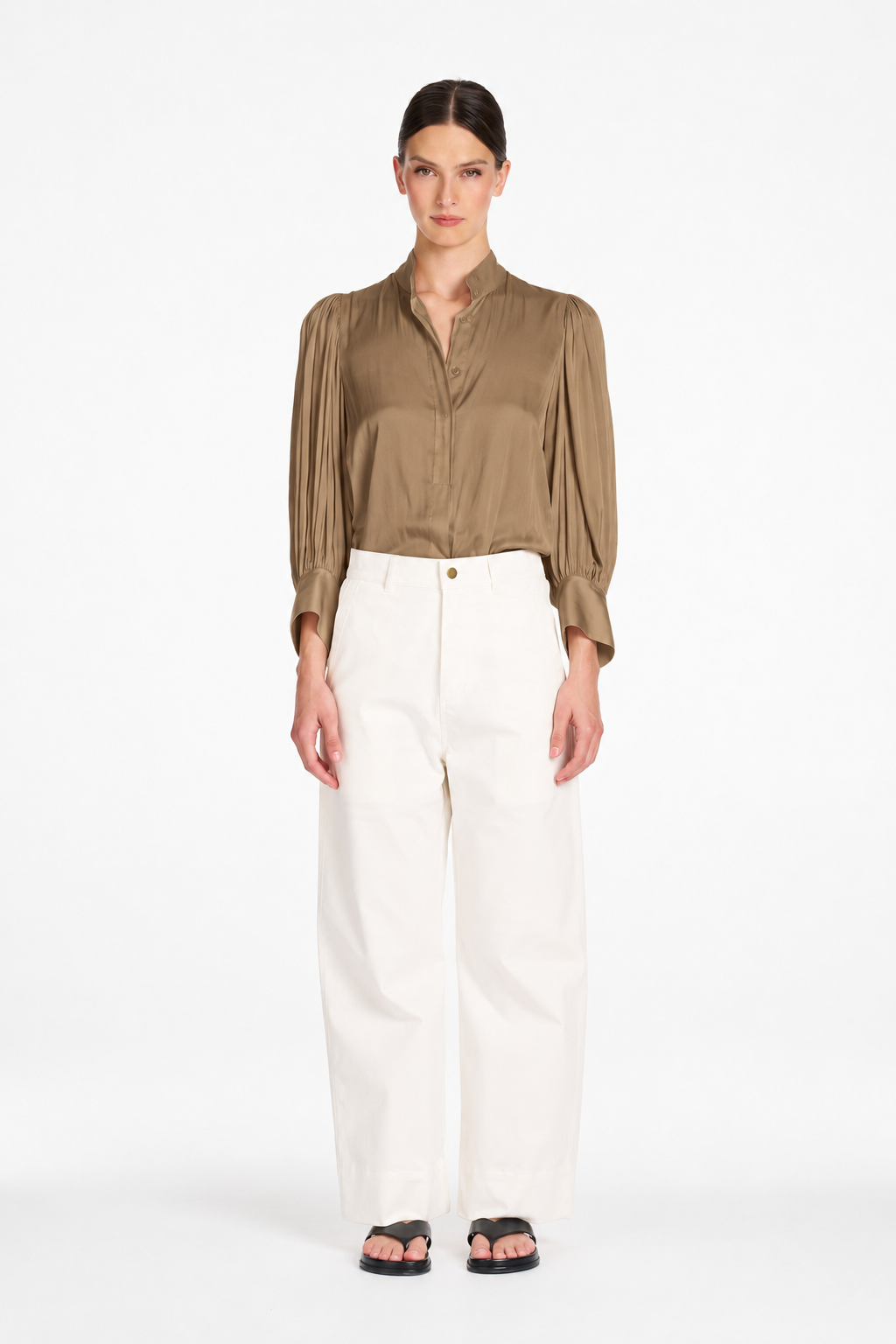 Signature Mela Purdie Blouson Shirt Charmeuse