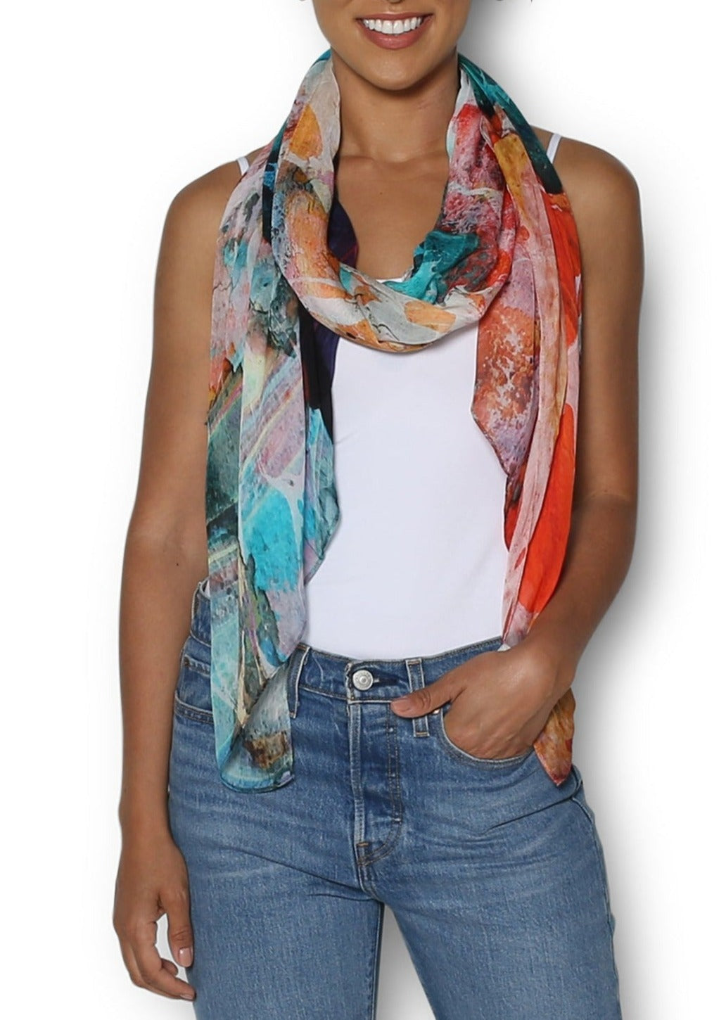 The Artists Label Abstract Mural Scarf