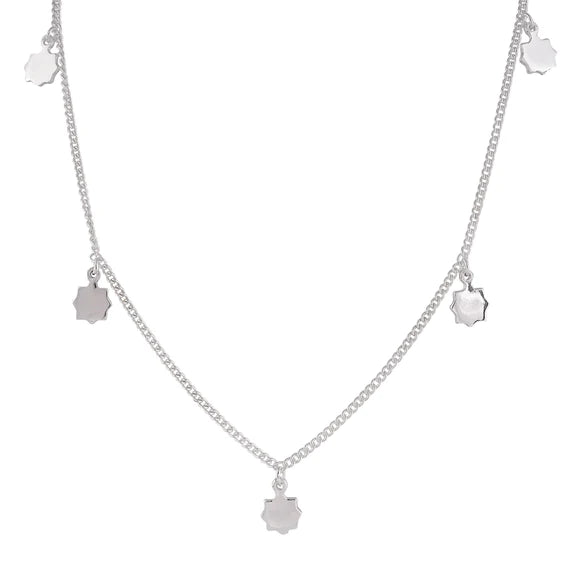 FAIRLEY Silver Sunshine Charm Necklace