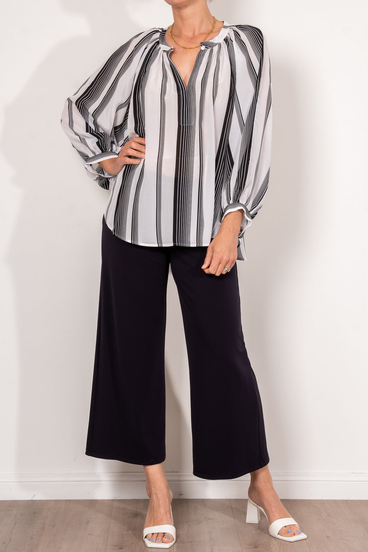 Mela Purdie Escape Blouse Gradient Stripe Silk