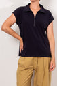 Mela Purdie Zip Front Shell Powder Knit