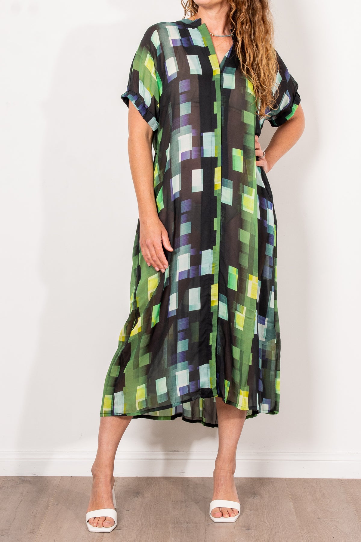 ELK Indi Sheer Dress Shutter Grid
