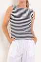 Mela Purdie Palazzo Shell Picasso Stripe Jersey