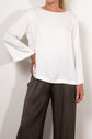 Mela Purdie Long Sleeve Slice Neck Plaza Stretch Gloss