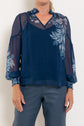 Once Was Colette Moonlit Batik Print Blouse