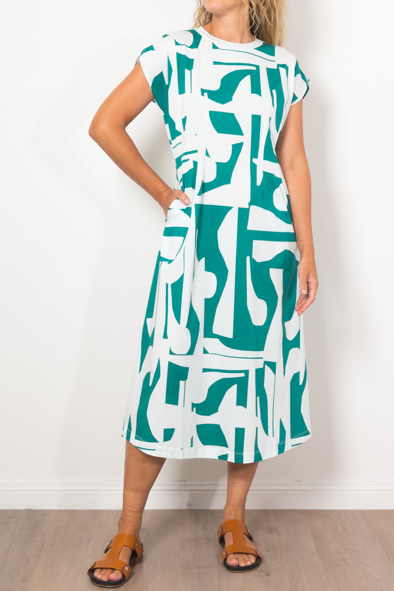 ELK Joia Braque Print Jersey Dress