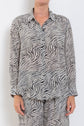 Mela Puride Soft Shirt Fossil Print Silk