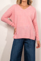 Mia Fratino Cashmere Essentials V Neck Boyfriend Sweater