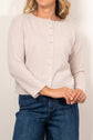 Mia Fratino Cashmere Reverse Button Cardi