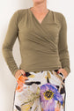 Once Was Aster Stretch Wrap Top