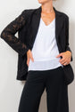 Mela Purdie Button Blazer Flora Lace