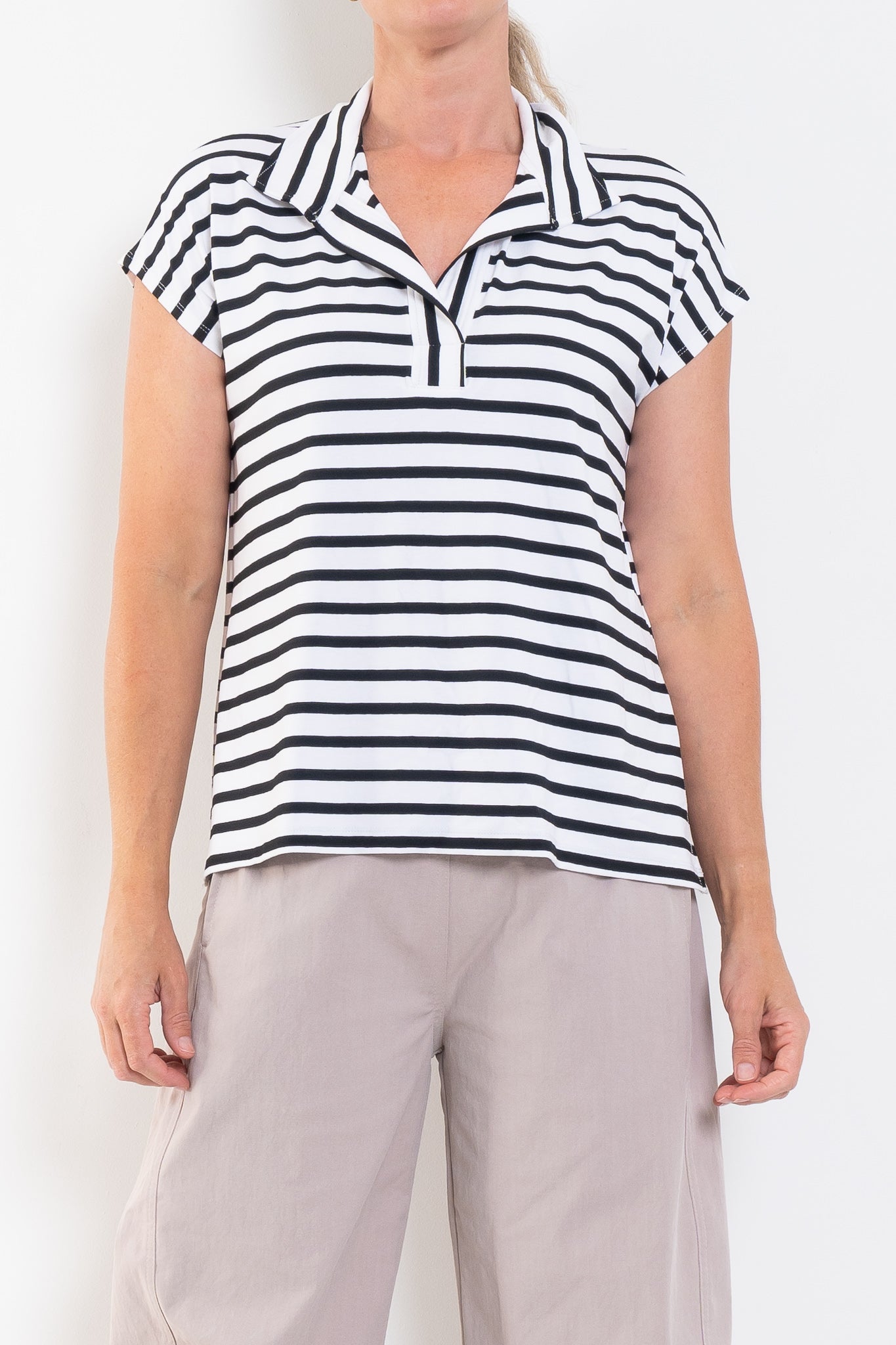 Mela Purdie Tab Top Banner Stripe Jersey
