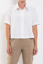 Mela Purdie Crop Shirt Flex Weave