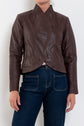 Once Was Acer Leather Detail Jacket