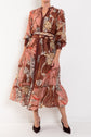 Once Was Liliana Silk Cathedral Botanic Maxi Dress