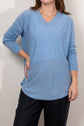 Bridge & Lord Queen Vee Curved Pullover