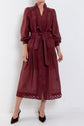 Once Was Cascadian Cotton Silk Lace Detail Maxi Dress