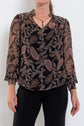 Once Was Freya Embellished Dark Tropique Blouse