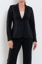 Once Was Marcela Pearl Embellished Viscose Stretch Blazer