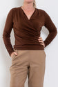 Once Was Aster Stretch Wrap Top