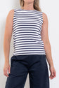 Mela Purdie Palazzo Shell Banner Stripe Jersey