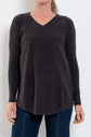 Bridge & Lord Queen V Curved Hem Pullover