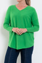 Bridge & Lord Queen V Curved Hem Pullover