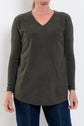 Bridge & Lord Queen V Curved Hem Pullover