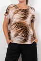 Mela Purdie Cap Shell Silk Tiger Print