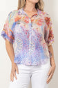 Johnny Was Audrey Short Sleeve Shirt Cindy Print