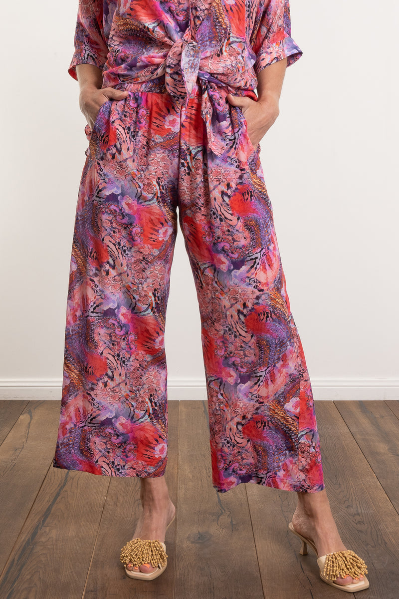 Mela Purdie Pace Pant Kaleidoscope Print Silk