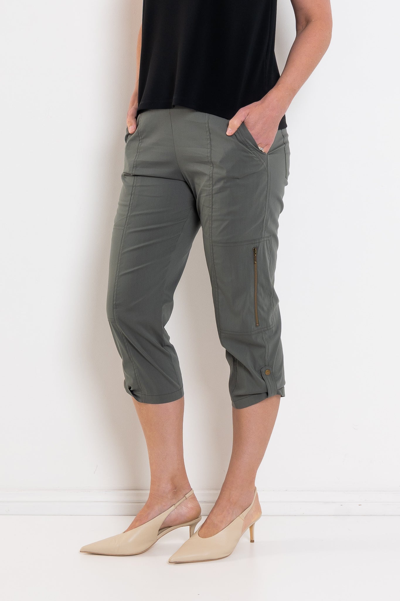 Mela Purdie Cropped Zip Cargo Microprene