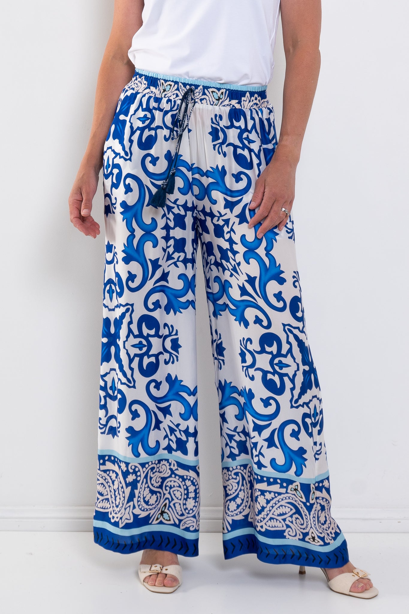 Curate by Trelise Cooper Take Your Lead Blue Tile Pant